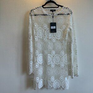NWT Missguided white crochet dress